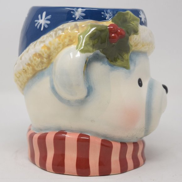 Susan Winget Holiday Polar Bear Head Mug 3D Crtifd International Anthropomorphic - Picture 7 of 14